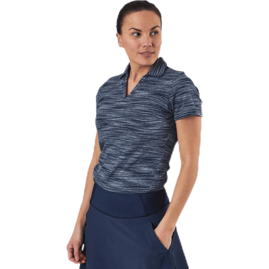 Heather Slub Polo Blue - Bild 4