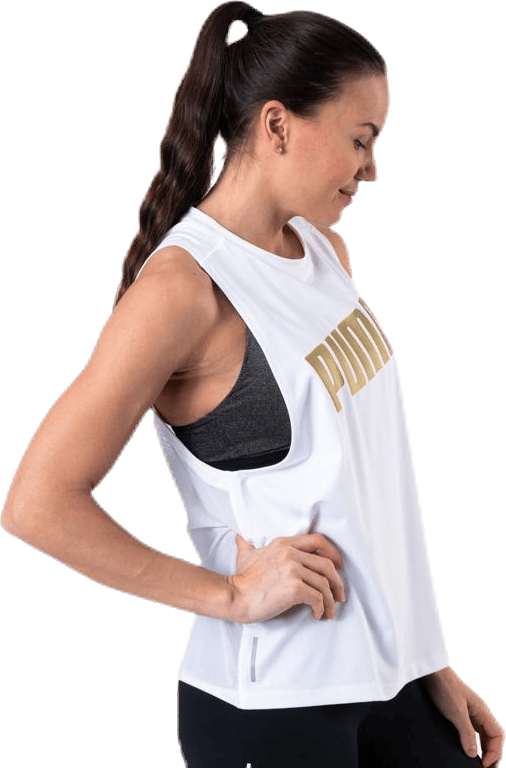 Metal Splash Adjustable Tank White, Female, Ropa, Tops, Fitness, Blanco, S