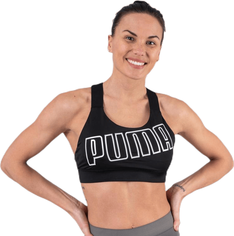Feel It Bra White/Black, Female, Apparels, Sports Bras, Running, Black, XS