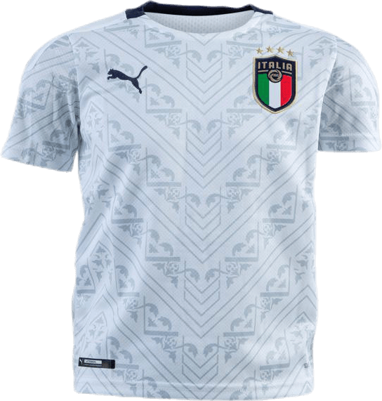 FIGC Away Shirt Replica Junior Blue/White