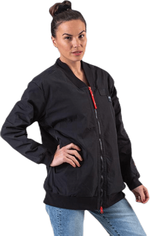 Adriana Lima Long Bomber Jacket Black, Female, Odevy, bundy, Posilovať, Čierna, XS
