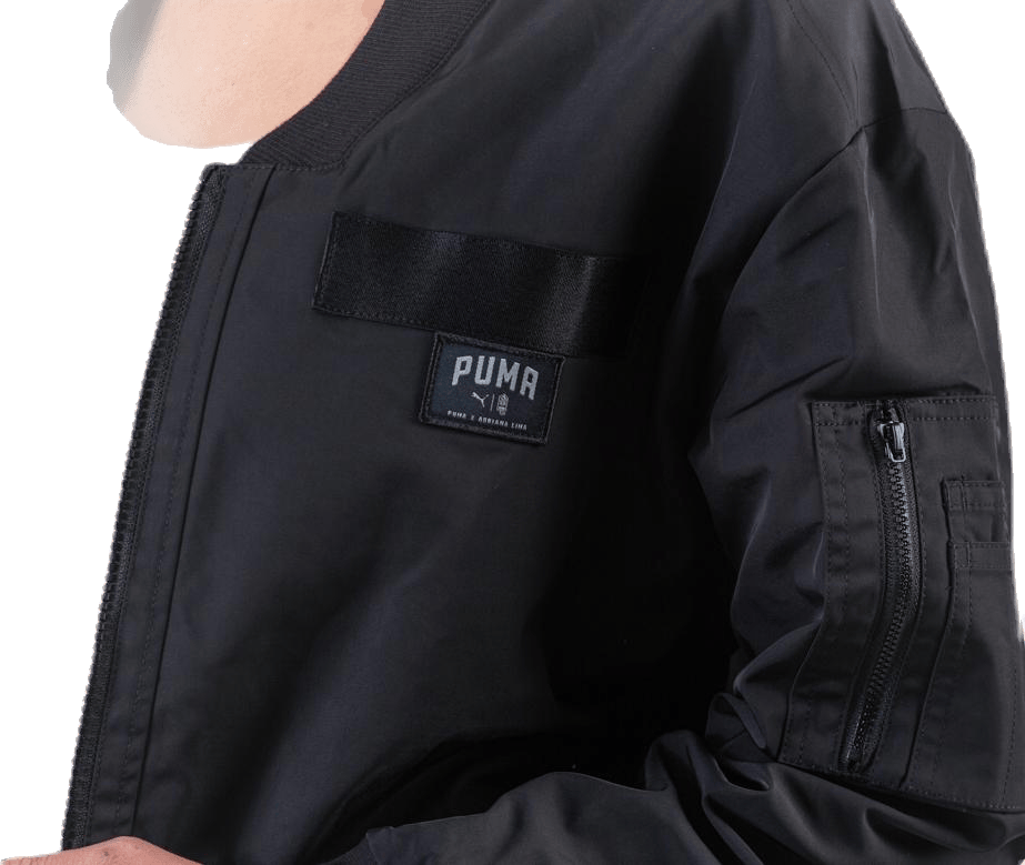 Adriana Lima Long Bomber Jacket Black - Bild 5