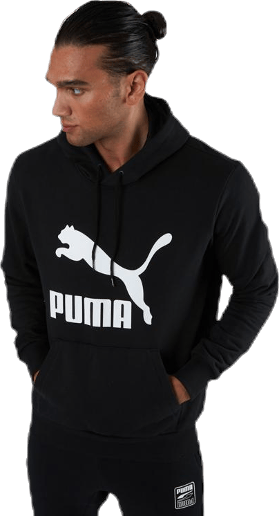 Classics Logo Hoodie Black, Male, Kleding, Overhemden, Zwart, XL