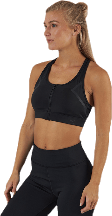 High Impact Front Zip Bra Black - Bild 2