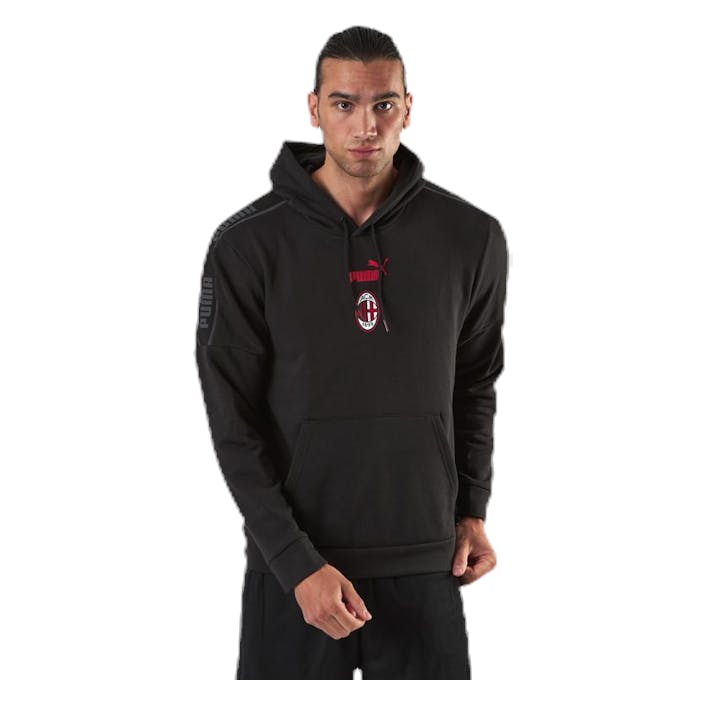 AC Milan Culture Hoody II Black, Male, Apparels, Shirts, Soccer, Black, M