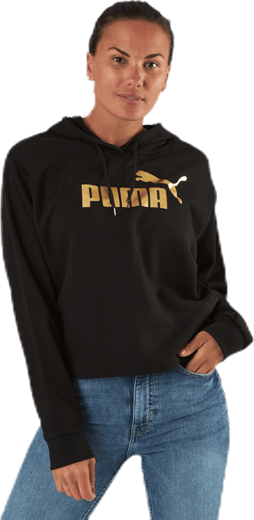 ESS+ Metallic Cropped Hoody TR Black/Gold