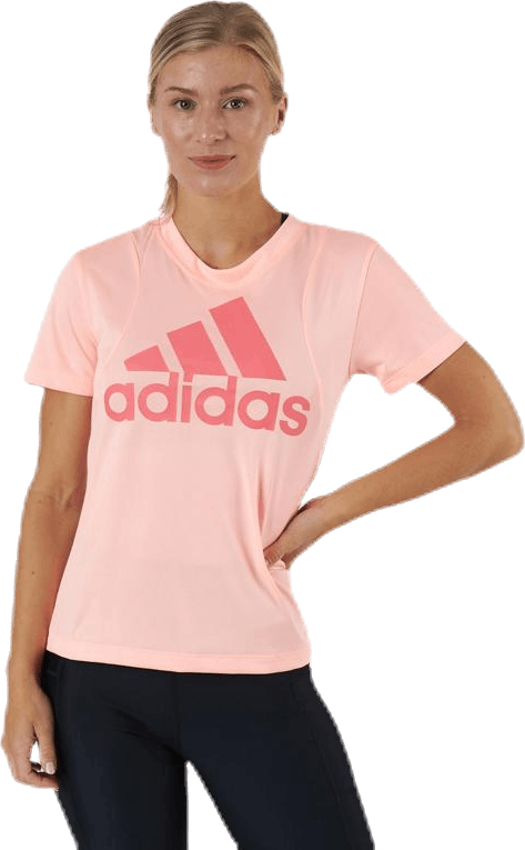 Bos Logo Tee Pink, Female, Tøj, T-shirt, Træning, Lyserød, M