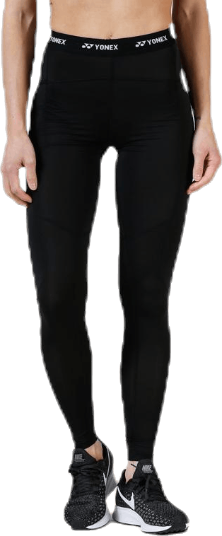 Court Long Tights Black, Female, Apparels, Leggings, Tennis, Black, M