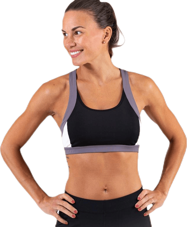 Color Block Bra 2 Black, Female, Klær, Sports-BH, Løping, Svart, XS
