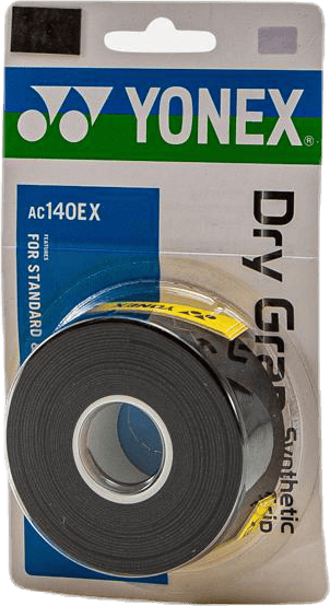 Dry Grips 3wraps Black, Unisex, Equipamento, raquetes, Badminton, Preto, ONESIZE