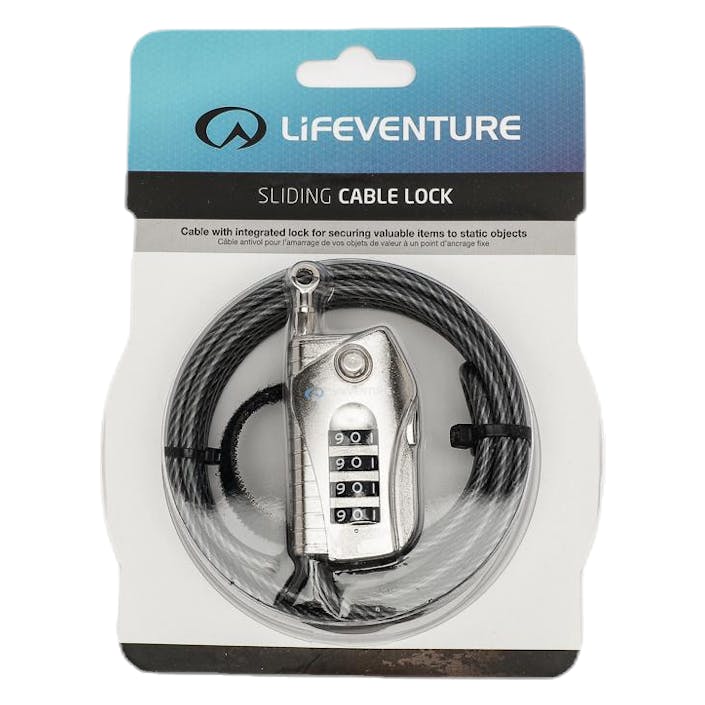 Sliding Cable Lock Black, Unisex, Apparatuur, tassen & rugzakken, Zwart, ONESIZE