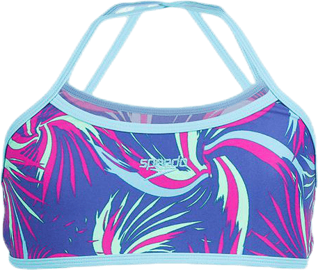 Colour Melt Allover Crop 2 Piece Blue