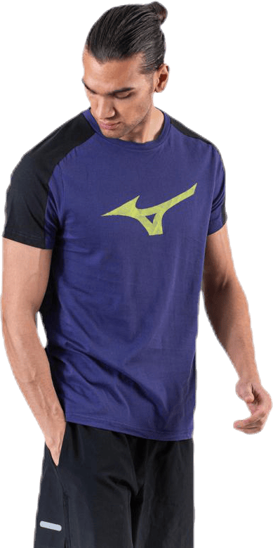 Heritage Tee 2 Blue, Male, Apparels, T-shirt, Running, Blue, S