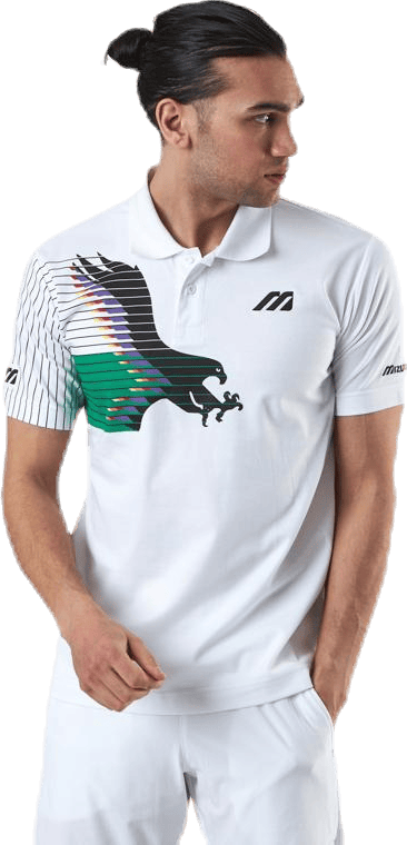 Archive Polo White, Male, Vêtements, T-shirt, Tennis, Multicolore, M