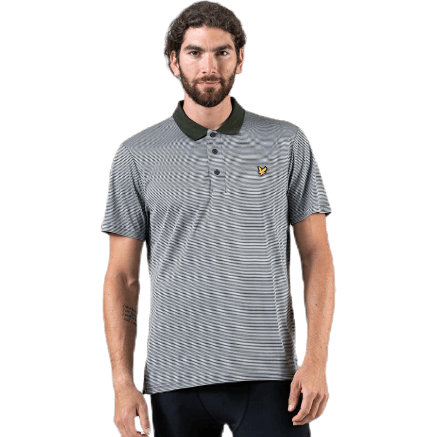 Microstripe Polo Green