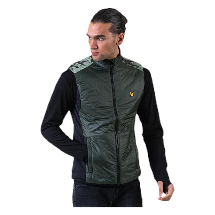 Brandon Chevron Gilet Green, Male, Apparels, jackets, Green, S