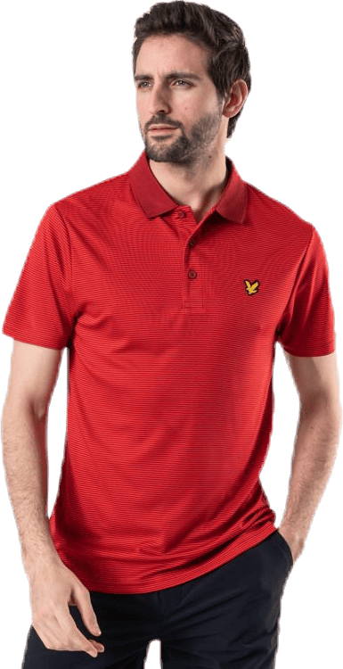 Microstripe Polo Red, Male, Odzież, Podkoszulek, Golf, Czerwony, S