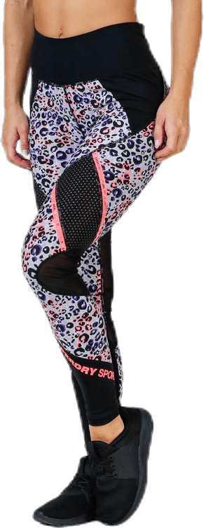 Active Mesh Panel Patterned, Female, Vaatteet, Treenitrikoot, Treeni, Kuviollinen, XS