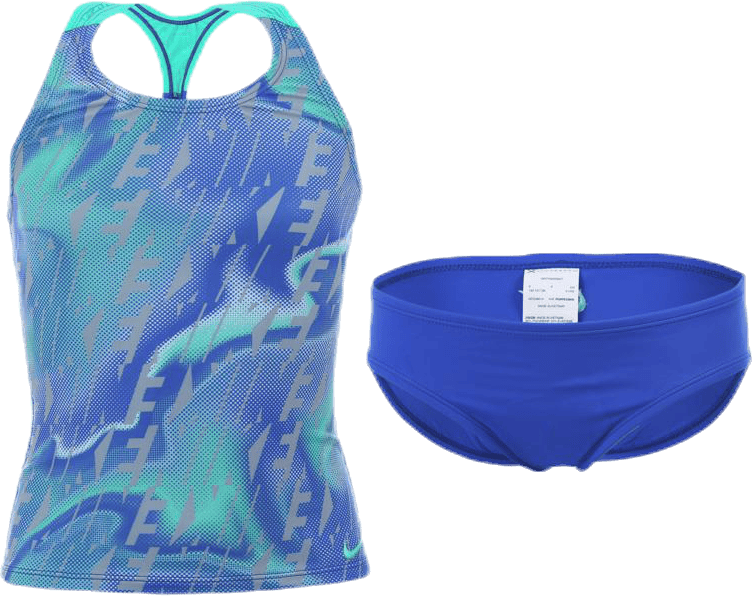 Racerback Sport Tankini Set Blue, Unisex, Apparels, Swimwear, Blue, 8