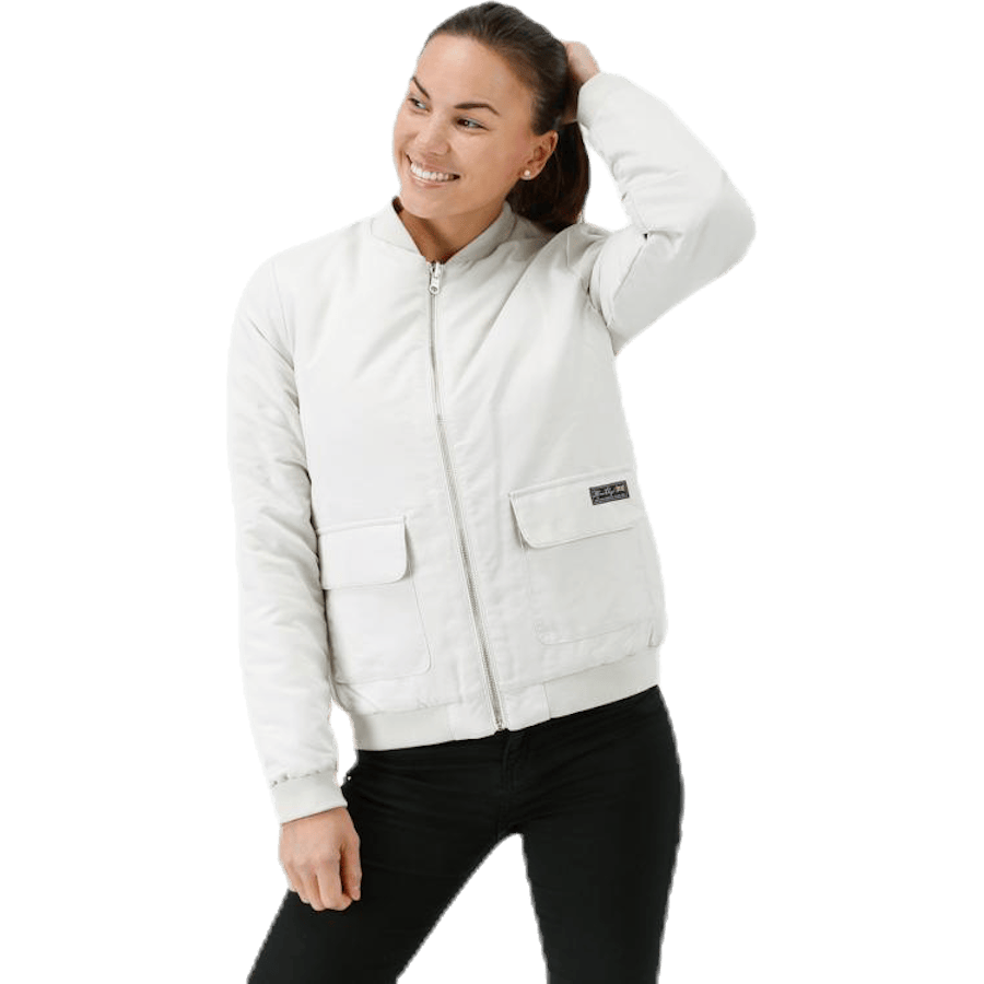 Hatty Reversible Bomber White