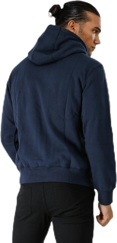 Zip Through Tackle Twill Hoody Blue - Bild 2