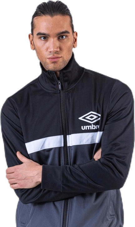 Panelled Track Top Black