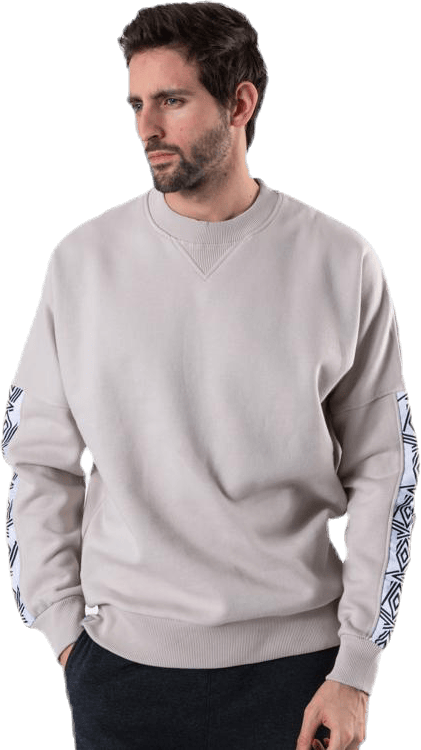 Taped Drop Shoulder Sweat Beige, Male, Apparels, Shirts, Beige, XL