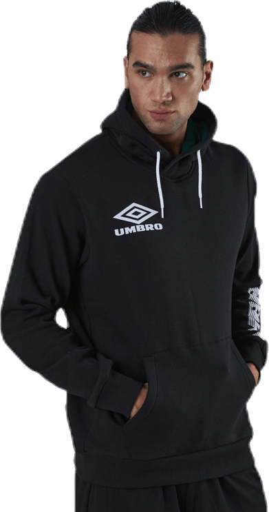 Sleeve Print Hoodie Black