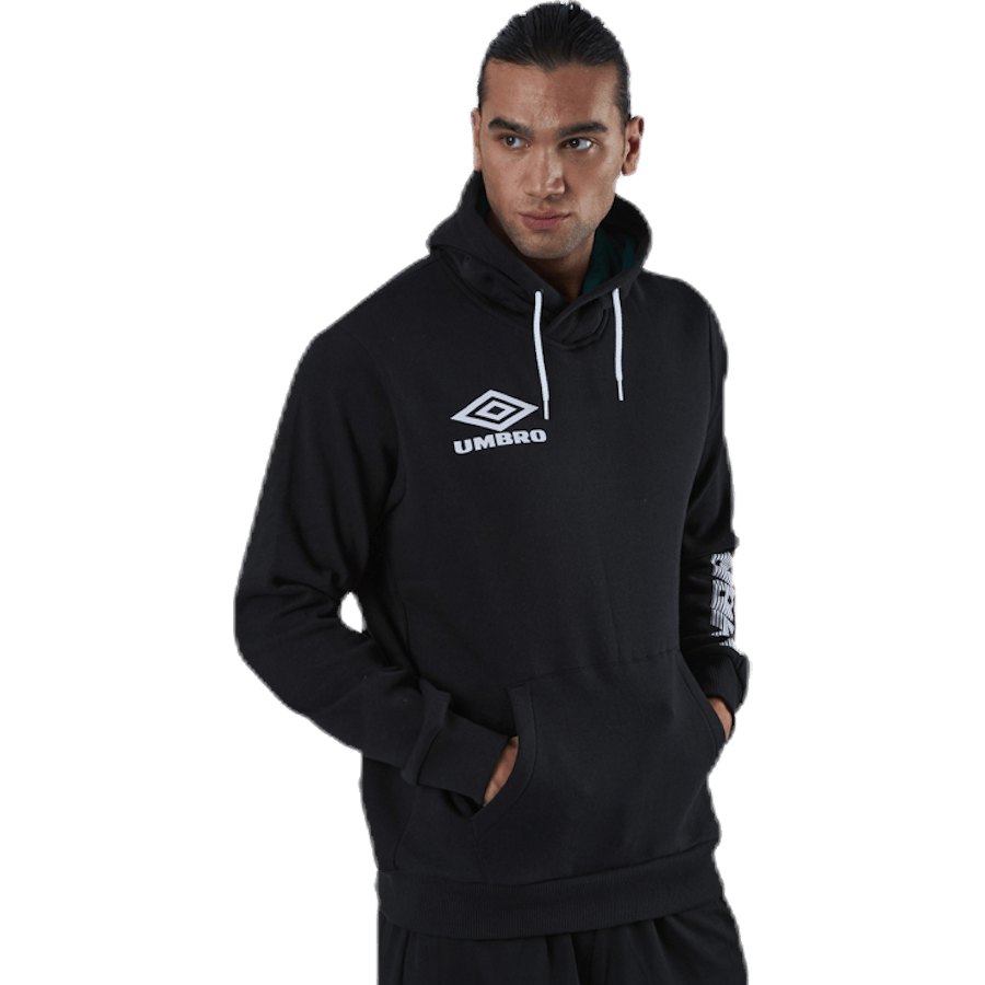 Sleeve Print Hoodie Black