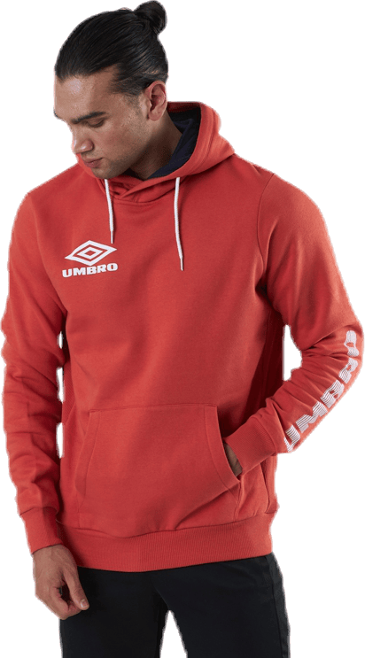 Sleeve Print Hoodie Red