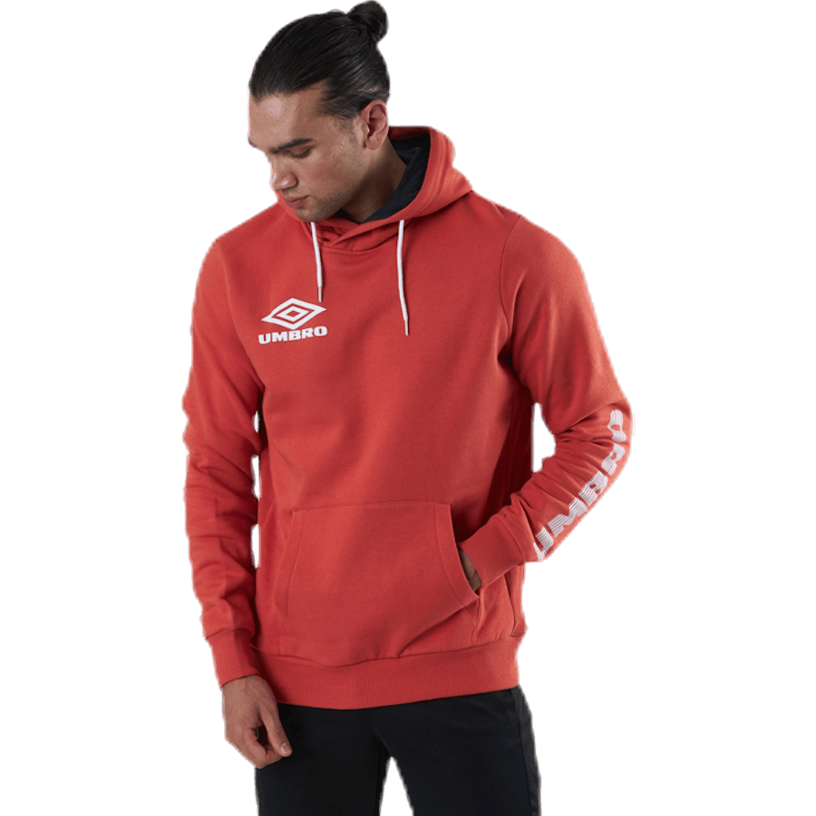 Sleeve Print Hoodie Red