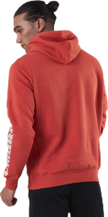 Sleeve Print Hoodie Red - Bild 2