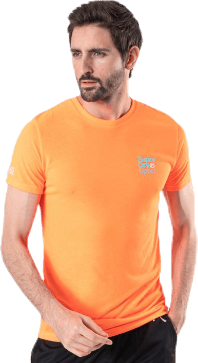 Core Sport Small Logo Tee Orange, Male, Apparels, T-shirt, Orange, XXL