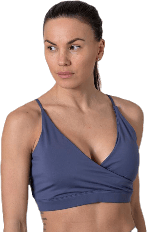 Studio Cross Bra Blue/Grey, Female, Vêtements, Soutien-gorge de sport, Entraînement, Bleu/Gris, M