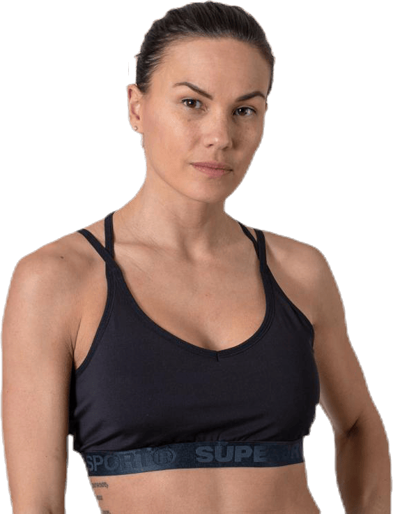 Studio Strappy Bra Black, Female, Vêtements, Soutien-gorge de sport, Entraînement, Noir, XS