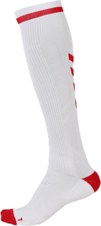 Elite Indoor Sock High White/Red, Unisex, Odzież, Skarpety, Piłka nożna, Biały/Czerwony, 39-42