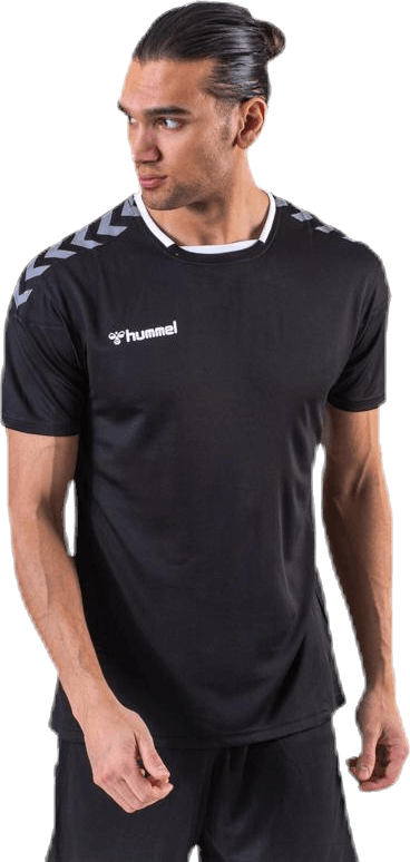 Authentic Poly Jersey White/Black, Male, Odzież, Podkoszulek, Piłka nożna, Biały/Czarny, S