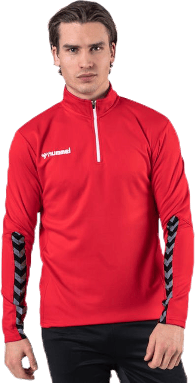 Authentic Half Zip Sweatshirt Red, Male, Abbigliamento, Camicie, Calcio, Rosso, XL