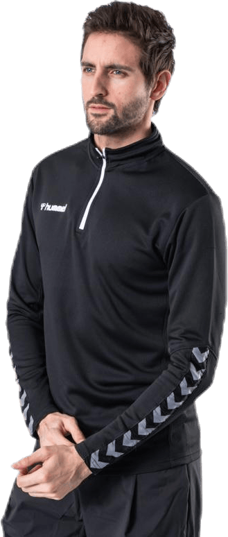 Authentic Half Zip Sweatshirt White/Black, Male, Vêtements, Chemises, Le football, Blanc/Noir, M
