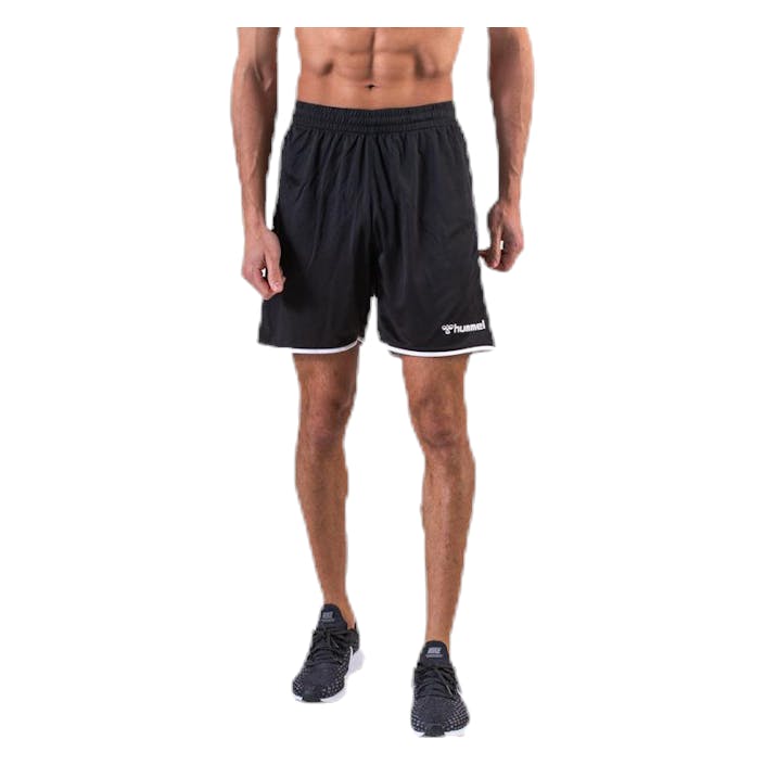 Authentic Poly Shorts White/Black, Male, Odzież, Spodenki, Piłka nożna, Biały/Czarny, XXL