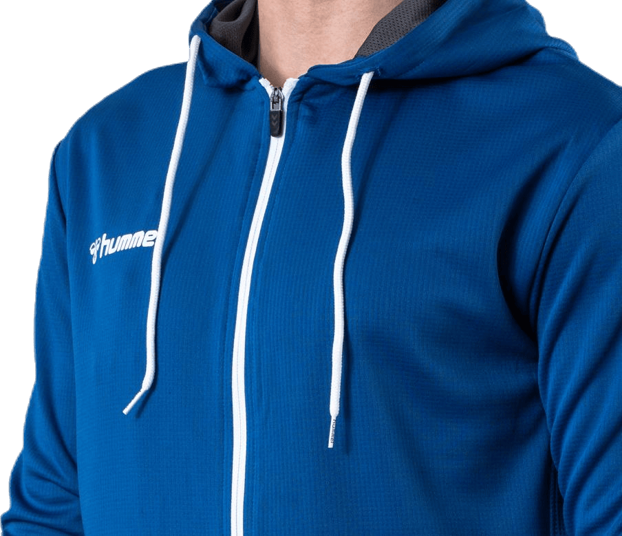 Authentic Poly Zip Hoodie Blue - Bild 6