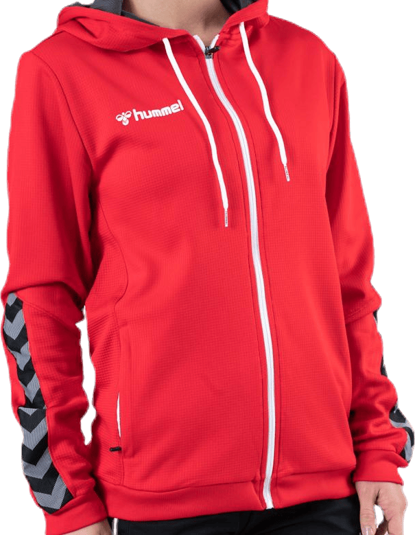 Authentic Poly Zip Hoodie Red - Bild 5