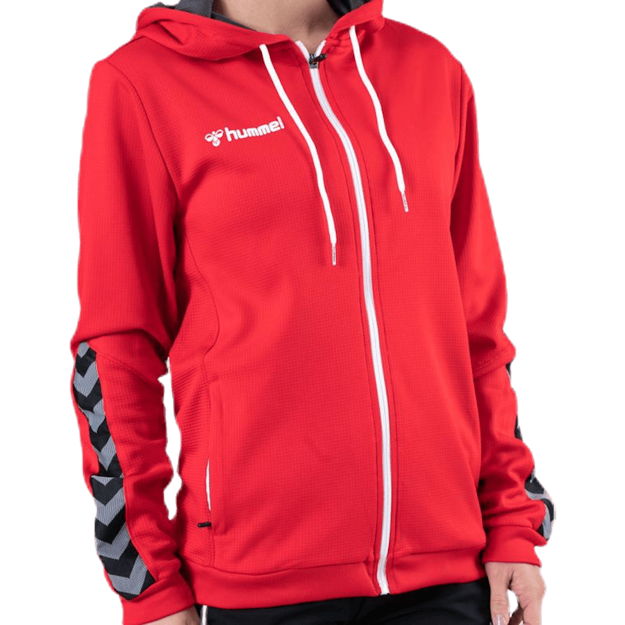 Authentic Poly Zip Hoodie Red - Bild 5