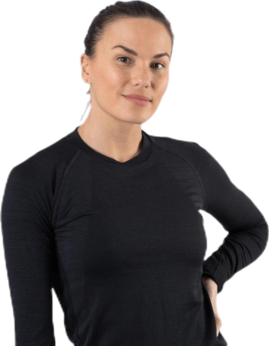 Clea Seamless LS Black, Female, Kläder, Skjortor, Träning, Svart, XL/XXL