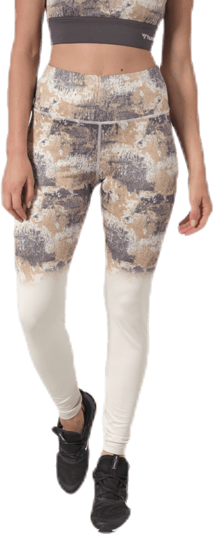 Lotus High Waist Tights White/Grey
