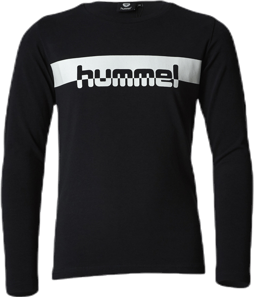 Junior Otto LS T-Shirt Black, Unisex, Klær, T skjorte, Svart, 116