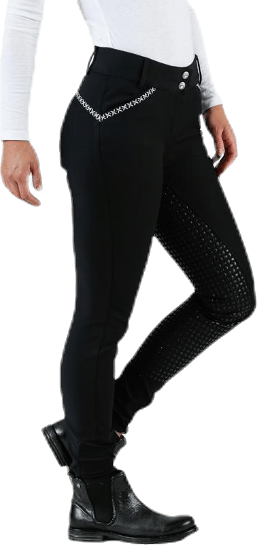 Emily Riding Pants w. Silicon Black - Bild 4