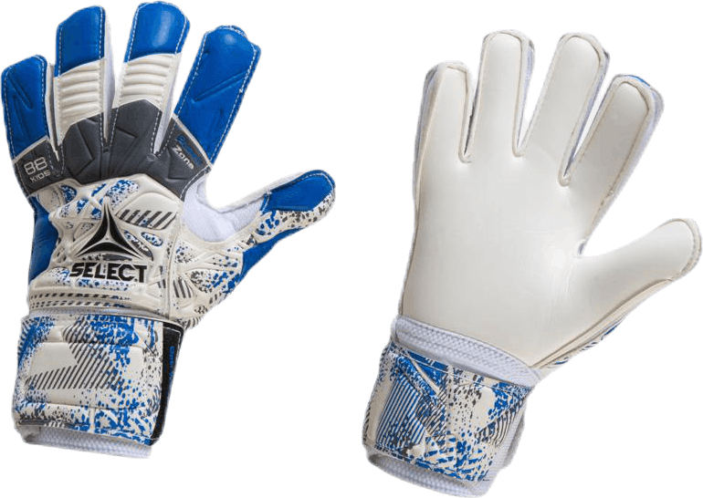 GK Gloves 88 Kids Flat Cut Blue/White, Unisex, Odevy, čiapky a čiapky, Futbal, Modrá/Biely, 4