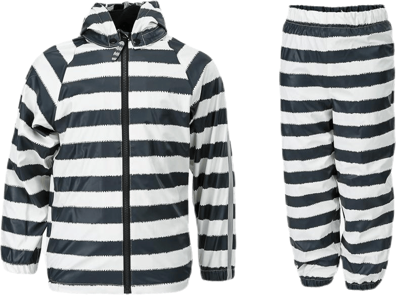 Gary Fleece Rain Set White/Black, Unisex, Ropa, chaquetas, Blanco/Negro, 128