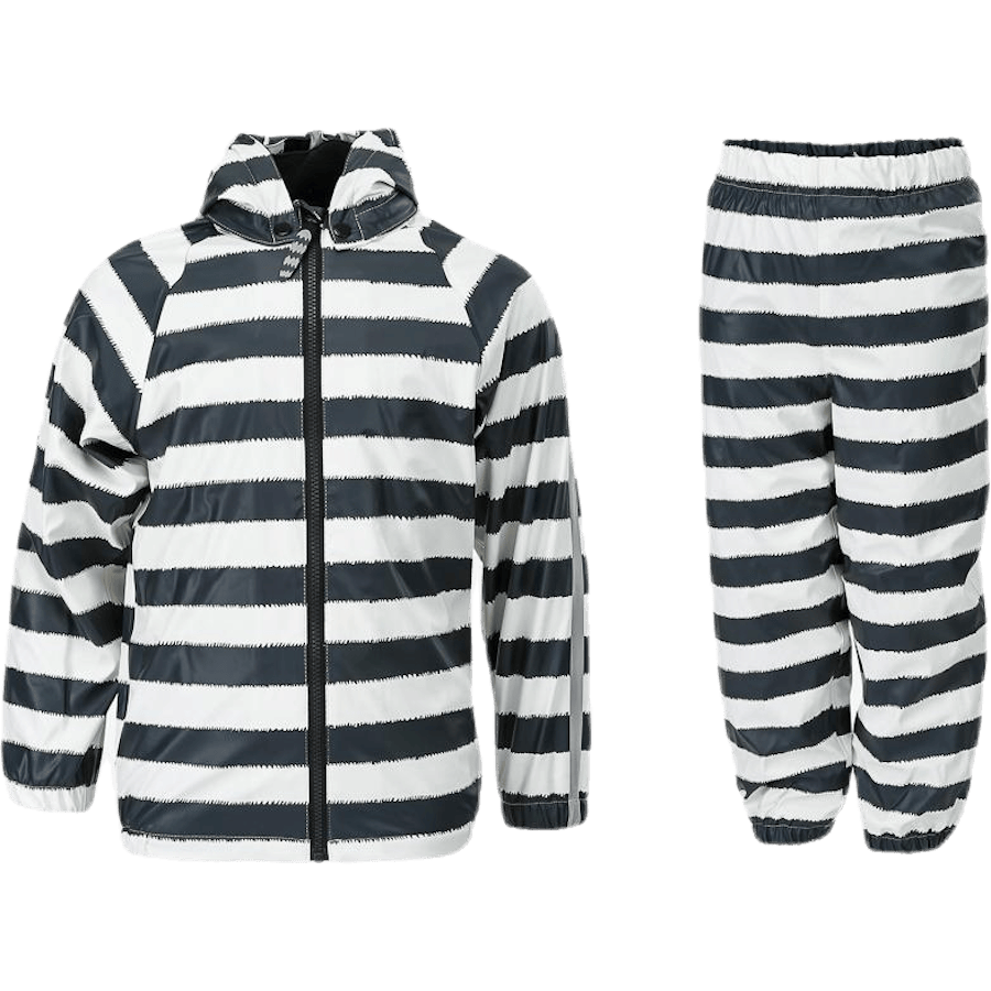 Gary Fleece Rain Set White/Black